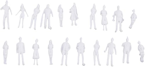 人形 未塗装人 プラスチック フィギュア モデル - 1/100-1/75 スケール 建築模型 無地 飾り 人間 情景模型用 (100枚, 1：100)