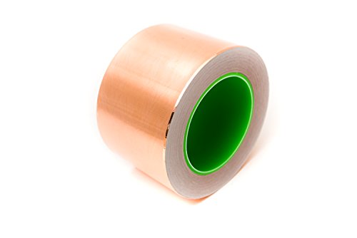 Bertech - CFT-3 Copper Foil Tape with Conductive Adhesive, 3 In. Wide x 36 Yards Long - Slug Repellent, EMI Shielding, Electrical Repairs, Guitar Repairs, Soldering Repairs, Grounding, RoHS Compliant