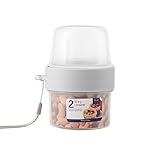 Ellniges]Doppelte Frischegarantie: 【2-in-1 Obstbehälter】Mit Trennfach für Dips/Saucen - Spülmaschinenfester Müslibecher für Sport/Outdoor - Inklusive praktischem Tragegriff