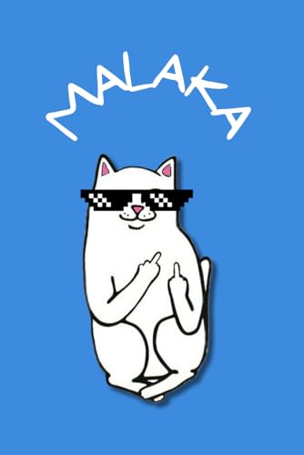 Greek Inspired Blue Malaka Notebook: Cute and Funny Cat: Cute and funny notebook