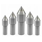 Lathe Straight Handle Dead Center, Morse Taper 5 4 3 2 Rotary Movable Center Head | Precision Machining Accessory 1 PC(MT2-C10 B)