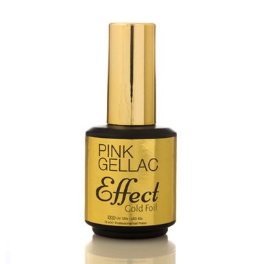 Pink Gellac Gold Foil Effect European Soak-Off UV / LED Gel Polish (15ml / 0.5 fl oz)