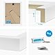 PHOTOLINI 3D Bilderrahmen zum Befüllen 13x18 Weiß, 1,5 cm tiefer Objektrahmen mit Glas, 2X tiefer Bilderrahmen 13x18 Holz MDF mit Passepartout, Dicker 3D Rahmen befüllbar für Gegenstände Geschenk