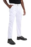 X RAY Mens Cargo Pants, Soft Cotton W/Deep Pockets & Belt Cargo Pants for Men Work and Travel, White, 34W x 32L