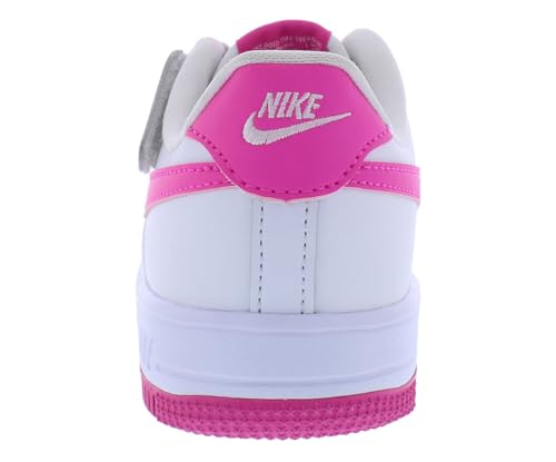 Nike Force 1 Low EasyOn Little Kids' Shoes (FN0237-102, White/Laser Fuchsia) Size 104