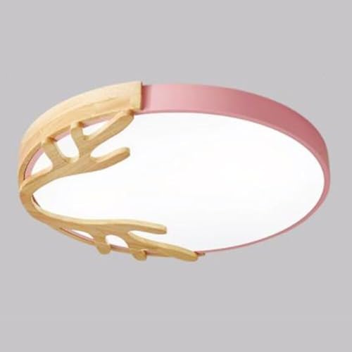 Plafonnier LED moderne dimmable en bois macaron à intensité variable - 2