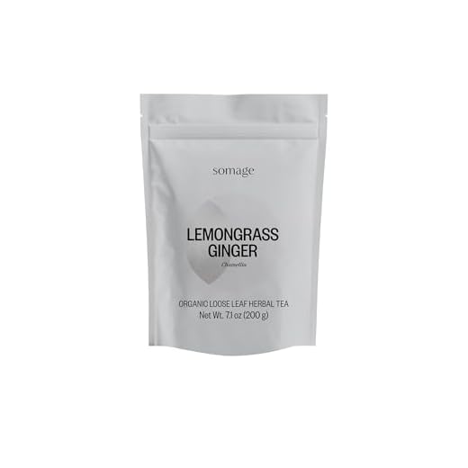 Chamellia Organic Lemongrass & Ginger Tea Loose Leaf 7.1oz (200g) (No Camellia Sinensis, Caffeine Free) Single unit