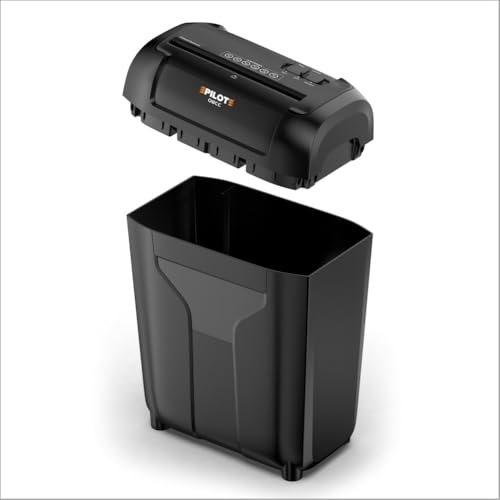 Image of Pilot 08CC 8-Sheet Cross Cut Paper Shredder Machine for Home & Small Office | Paper & Credit Card Shredder | High Security 4 x 38 mm Cut | 15L Bin | Auto Start /Stop | 6 Months Carry-in Warranty