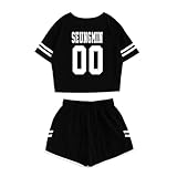 JUNG KOOK SKZ Shirt + Shorts Set Merch Hyunjin Felix Leeknow Bangchan Changbin Seungmin Shorts T-Shirt Tee