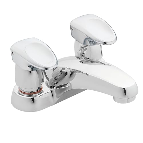 Moen Commercial Chrome M-PRESS Two-Handle 4-Inch Centerset Metering Bathroom Faucet, 8886 by Moen - Image 4