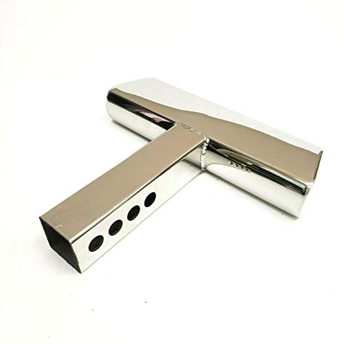 Chrome Universal Truck Trailer Rear Bumper Guard 12" Length X 2" Height Heavy Duty Steel Towing Hitch Step Bar 2" Receiver #TOP4