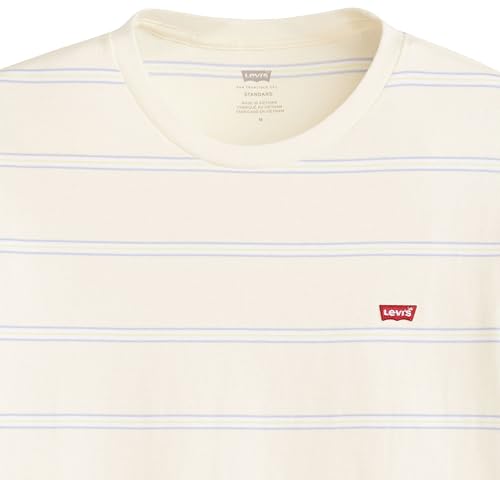 Levi's SS Original Housemark Tee, Maglietta Uomo, Seaside Stripe Egret Jersey, S - Immagine 3