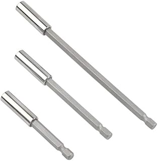 WOWOSS 3 Pcs Magnetic Bit Holder 1/4'' Hex Extensions Bar Quick Release Screwdriver Bit Holders 3, 4, 6 inches Magnetic Bit Extension Set for Drill, Screws, Nuts and Handheld Driver