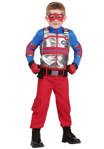 Toddler Nickelodeon Henry Danger Hero Costume | Kids Character Outfit with Shirt Pants Belt Gloves and Mask 2T