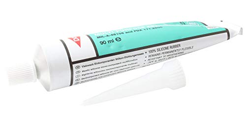 732 WHITE 90ML - Sealant, Silicone RTV, General Industrial Bonding, Sealing, Tube, White, 90ml (Pack of 2) (732 WHITE 90ML)