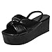 Sommer Sandalen Damen Flach Lässige Zehen Keil Frauen Peep Women auf Schuhe Knotbow Sommer Slip Sandalen Plattform Frauen Sandalen Art Schuhe Damen 39 Rot