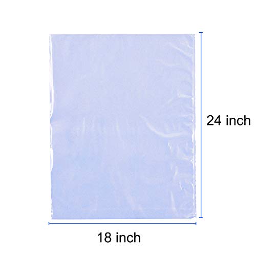 Image of LazyMe Shrink Wrap Bags for Gift Baskets, 18x24 Inch, 10 Pcs | Clear PVC, Heat Shrink Wrap, Cellophane Wrap, Fits Small to Medium Gift Baskets, Christmas, Easter, Baby Shower