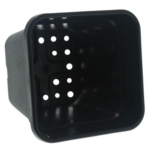 Florateck – Maceta cuadrada negra, 33.5 x 33.5 x 33.5 cm de 25 l