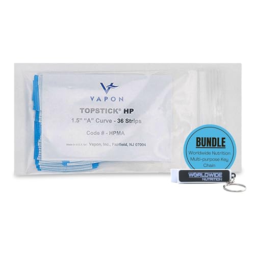 Worldwide Nutrition Bundle: Vapon Topstick HPMA A Curve - Ultra Hold, Durability & Breathable Comfort Double Sided Tape for Lace Wigs, Toupees & Hair Extensions - 1.5
