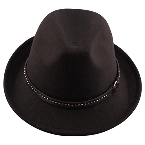 Image of The Tie Hub Fedora Hat for Men & Women|Wide Brim Felt, Sun hat, Beach Hat, Summer Hat, Party hat, Stylish hat