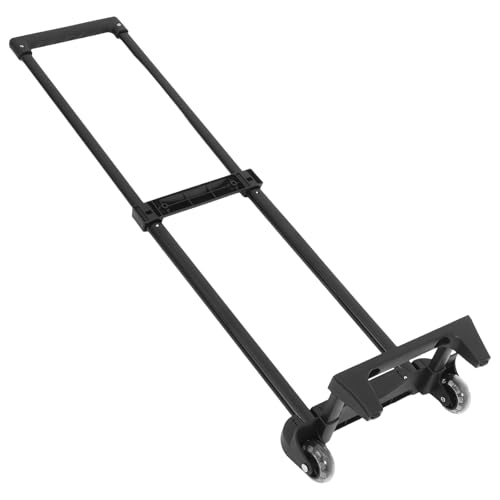 SHINEOFI Folding Trolley Cart with Wheels, Lightweight Hand Truck with Telescoping Handle, Foldable Shopping Cart for Grocery, Travel and Moving Use, Large Capacity, No Fabric Cover