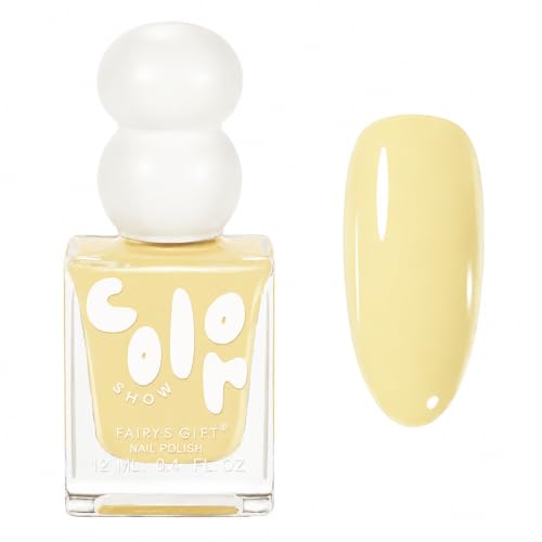 Nail Varnish - Yellow Nail Polish Quick Dry - Glossy Long Lasting Lemon Yellow Nail Varnish - Water Based Breathable Nail Polish - Chip Resistant No Need Cured for Women DIY Manicure