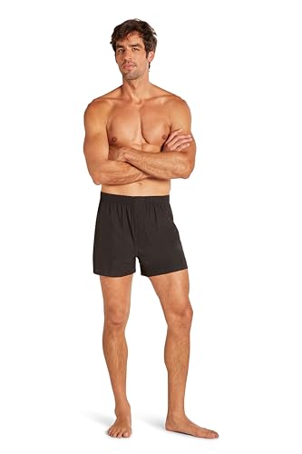 TAHARI Woven Boxers for Men Pack of 3 Underwear, Comfy Woven Cotton-Poly Mens Boxer Pack of 33