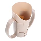 Mikikit Auslaufsicherer Trinkbecher Für Senioren Mit Zwei Griffen Schräger Mundöffnung Robustem Material Adaptive Pflegehilfe Für Schluckbeschwerden Und Rehabilitation