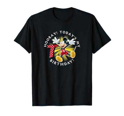 T-shirt Mickey 7 ans idéal pour fêter son anniversaire en famille