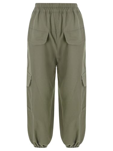 Kids Boys Girls Joggers Cargo Pants with Pockets Casual Dungarees Trousers Hip Hop Street Dance Sweatpants2