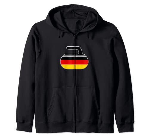 Vintage Curling Stone Curl Alemania Bandera de curling alemana Sudadera con Capucha