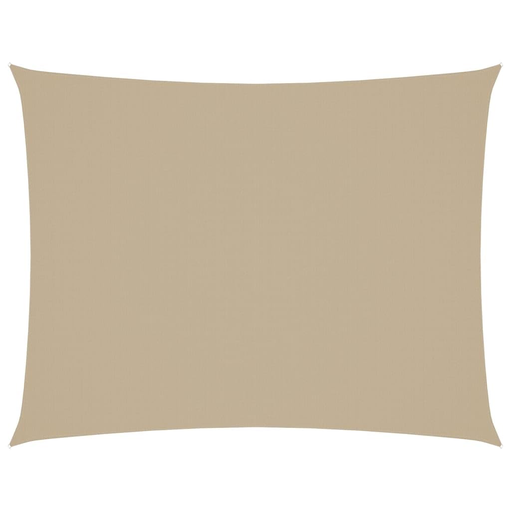 Voile d’ombrage Rectangulaire, Toile Ombrage Imperméable Protection UV Tissu Oxford 3x6 m Beige