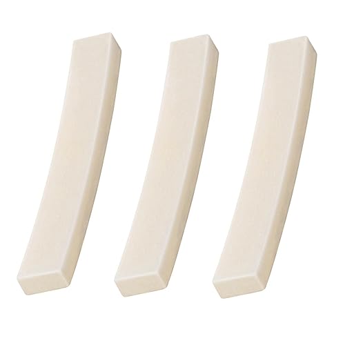 Abaodam 3Pcs Ox Bone Guitar String Nuts Durable Guitar Bridge Nuts for Enhanced Tone and Sustain Replacement