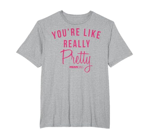 Mean Girls You're Like Really Pretty Movie Quote T-Shirt, Men's Big and Tall, Heather Grey, 6X Tall