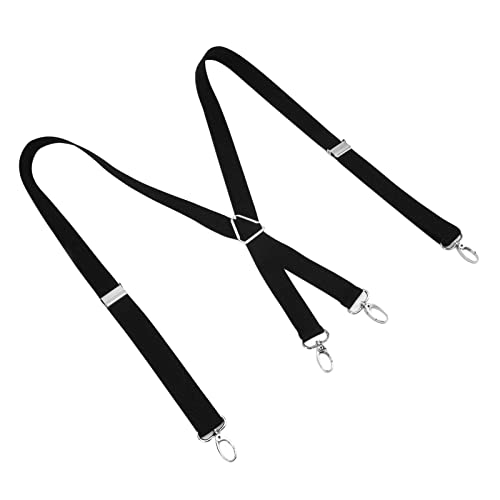 Suspensórios masculinos, elásticos ajustáveis em Y com 4 fivelas de metal, acessórios formais casuai