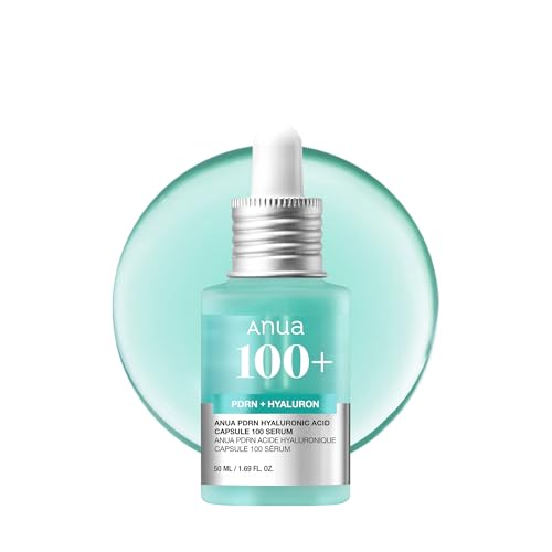 Anua PDRN Hyaluronic Acid Capsule 100 Serum Radiant Face Serum Salmon DNA Hyaluronic Acid Hydration Moisture Plumping Effect Lightweight Glass Skin Korean Skincare 30ml
