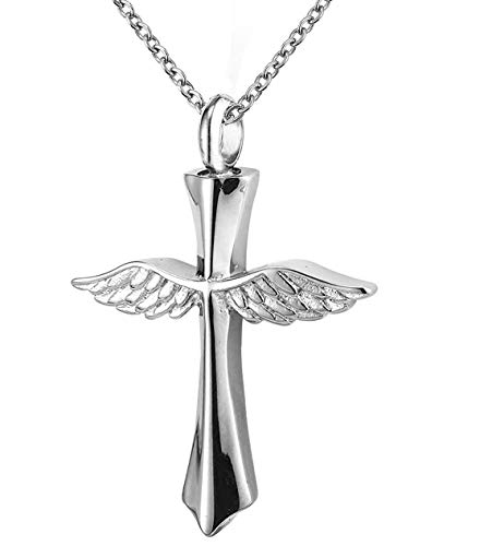 PREKIAR Heart Cremation Urn Necklace for Ashes Urn Jewelry Memorial Pendant with Fill