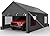 JAMFLY Carport, 12x20 ft Heavy Duty Carport with Roll-up Windows, Portable Garage with Removable Sidewalls & Doors, Car Canopy with Sandbags and All-Season Tarp for Car Boat Truck Motorcycle