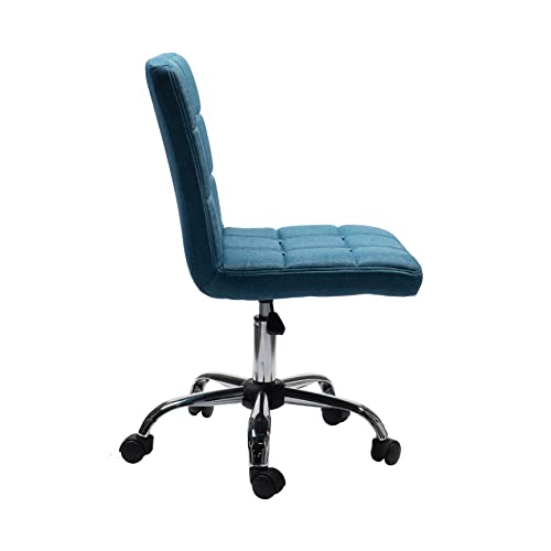 Porthos Home Alice Office Chair With Adjustable Height, 360° Swivel, Button Tufted Fabric Upholstery, Metal Legs And Roller Caster Wheels #TOP2