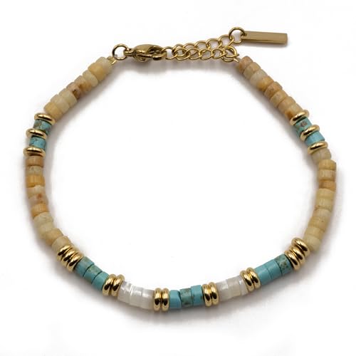 Bracelet Bohème Chic en Perles Naturelles : Le Cadeau Idéal pour Noël et Anniversaire