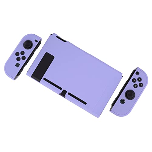 eXtremeRate PlayVital Back Cover for Nintendo Switch Console, Handheld Controller Separable Protector Hard Shell for NS Joycon, Customized Dockable Protective Case for Nintendo Switch - Light Violet - Image 7