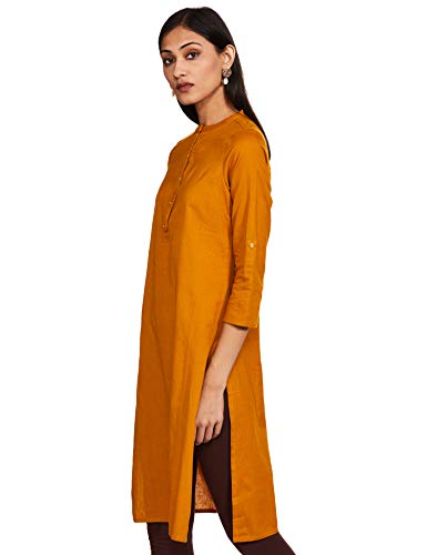 Image of W for Woman Women's Kurta (19FEW11542-211549M Yellow 16 2XL
