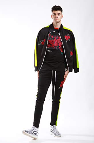 Image of SCREENSHOT-TRACK JACKET Mens Urban Hip Hop Premium Track Jacket - Slim Fit Side Taping Sportswear Urbanwear Streetwear Top