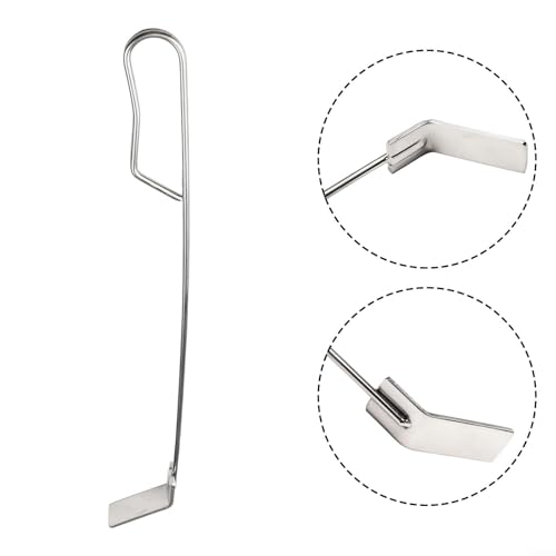 45,7 cm Grill-Aschenhacke für Kamin, Holzofen, Pizzaofen, Edelstahl, Grillreiniger, Schürhakenschaber, für Kamado, Vision Grills, Asche-Werkzeug