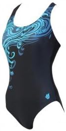 Mad Wave Women's Wave Swimsuit - Black/Blue UK28/XS