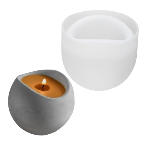 PATIKIL Silicone Mould Pot, 3.5x2.8 Inch Concrete Flower Pot Moulds for DIY Succulent Planter Candle Pen Holder Mould, White