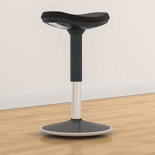 Image of Wobble Stool Standing Desk Stool Adjustable Height Office Chair Adult Wobble Stool Swivels Working Seat For Classroom Bedroom(Black)