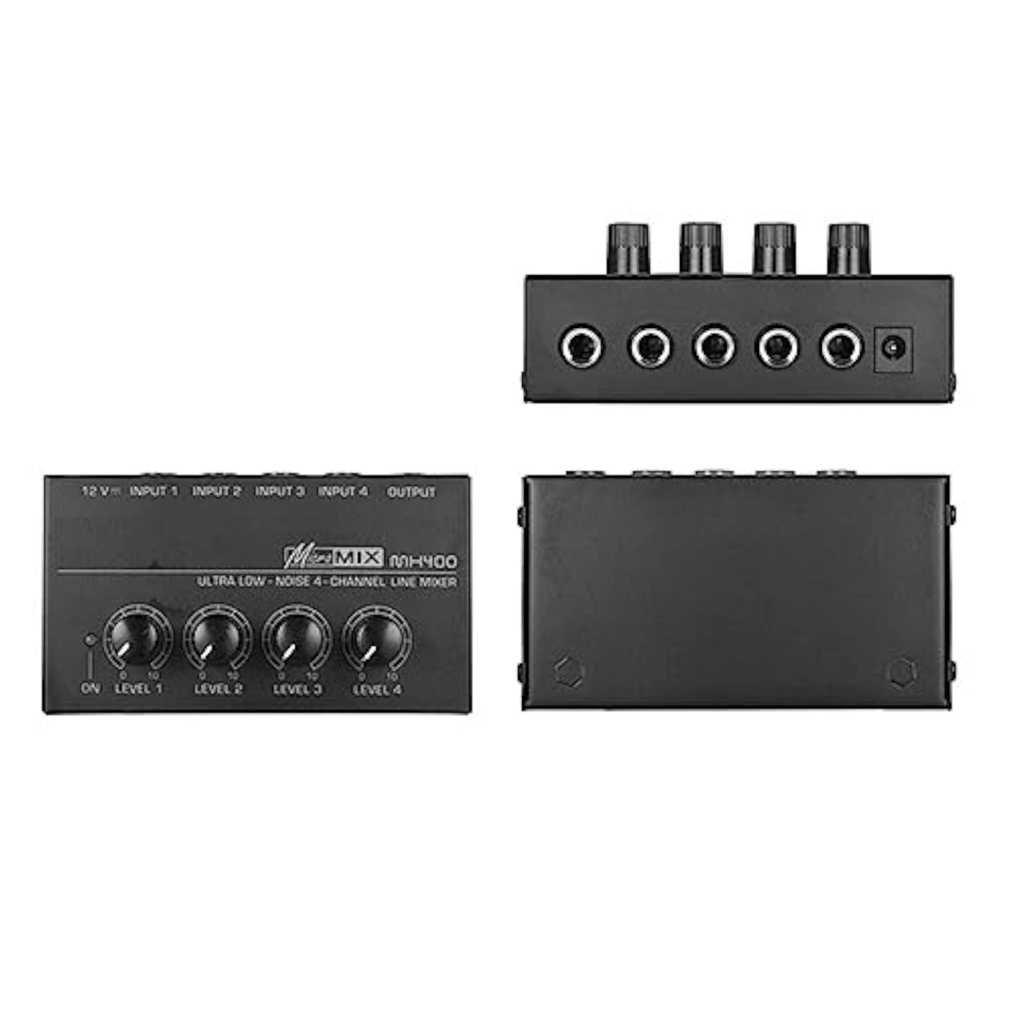 4 Channel Portable Stereo Audio Mixer for Outdoor Use