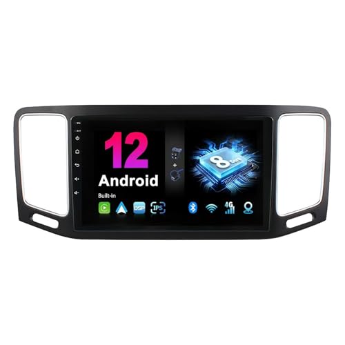 para Volkswagen Sharan 2012-2018 Android 12 9 Pulgadas Pantalla Táctil Radio De Coche Carplay Android Auto HiFi Dab Enlace Espejo RDS BT 5.0 GPS Navi DSP FM Am Cámara Trasera SWC(M1S)