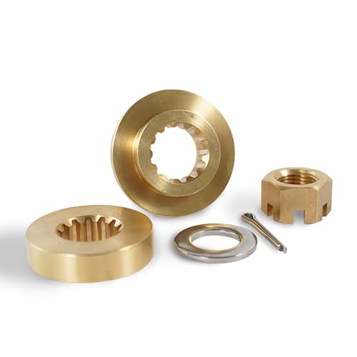 Image of Outboard Upgrade Propeller Installation Hardware Tools Kit Fits Yamaha 40-60HP, Includes Thrust Washer, Spacer, Washer, Nut and Cotter Pin